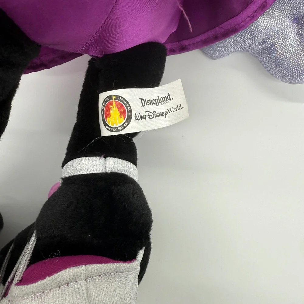 Disney Parks Minnie Mouse Plush Purple Dress‎ Tiara Authentic